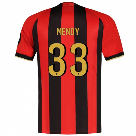 Kandiny Deti Antoine Mendy #33 Červená Čierna Dresy Hazai Csapatmez 2024/25 Triĭká