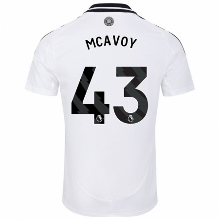 Kandiny Deti Connor Mcavoy #43 Biela Dresy Hazai Csapatmez 2024/25 Triĭká