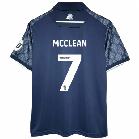 Kandiny Deti James Mcclean #7 Čierna Dresy Idegenbeli Csapatmez 2024/25 Triĭká