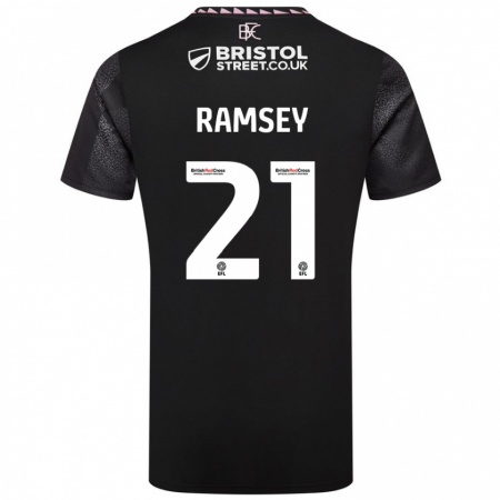 Kandiny Deti Aaron Ramsey #21 Čierna Dresy Idegenbeli Csapatmez 2024/25 Triĭká