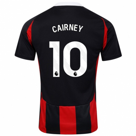 Kandiny Deti Tom Cairney #10 Čierna Červená Dresy Idegenbeli Csapatmez 2024/25 Triĭká