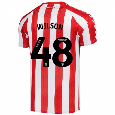 Kandiny Muži Callum Wilson #48 Červená Biela Dresy Hazai Csapatmez 2024/25 Triĭká