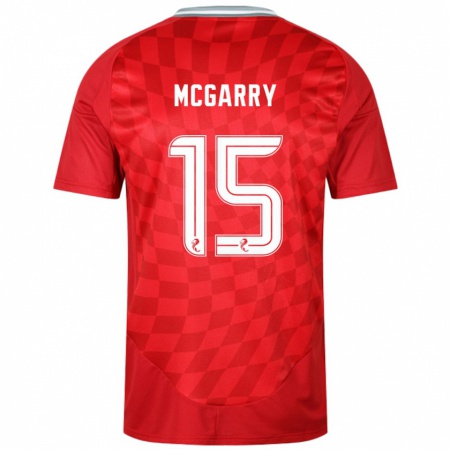 Kandiny Muži James Mcgarry #15 Červená Dresy Hazai Csapatmez 2024/25 Triĭká