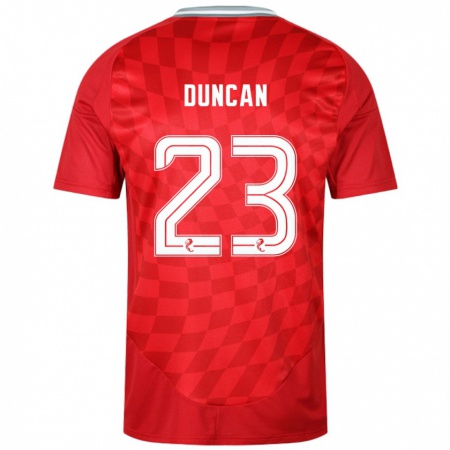 Kandiny Muži Ryan Duncan #23 Červená Dresy Hazai Csapatmez 2024/25 Triĭká