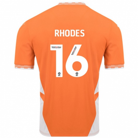 Kandiny Deti Jordan Rhodes #16 Oranžová Biela Dresy Hazai Csapatmez 2024/25 Triĭká