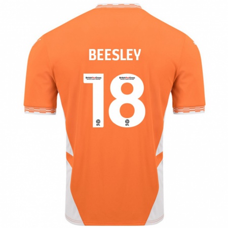 Kandiny Deti Jake Beesley #18 Oranžová Biela Dresy Hazai Csapatmez 2024/25 Triĭká