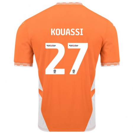 Kandiny Deti Kylian Kouassi #27 Oranžová Biela Dresy Hazai Csapatmez 2024/25 Triĭká