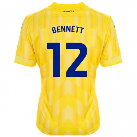 Kandiny Deti Joe Bennett #12 Žltá Dresy Hazai Csapatmez 2024/25 Triĭká