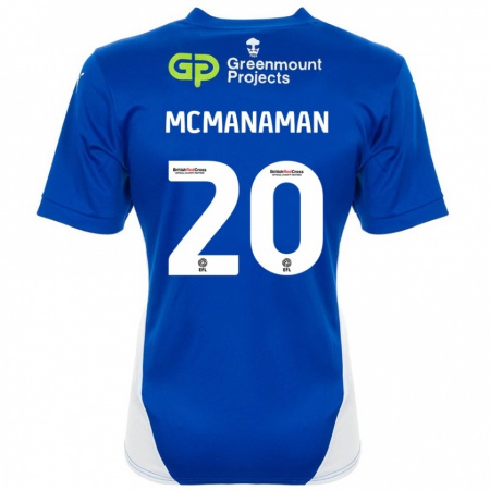 Kandiny Deti Callum Mcmanaman #20 Modrá Biela Dresy Hazai Csapatmez 2024/25 Triĭká