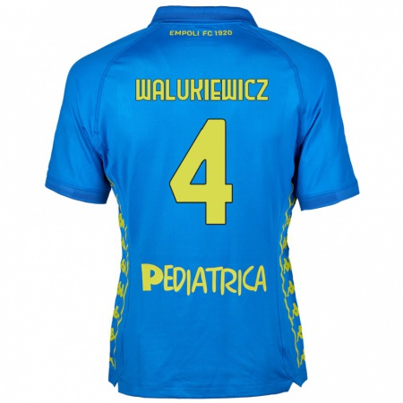 Kandiny Deti Sebastian Walukiewicz #4 Modrá Dresy Hazai Csapatmez 2024/25 Triĭká