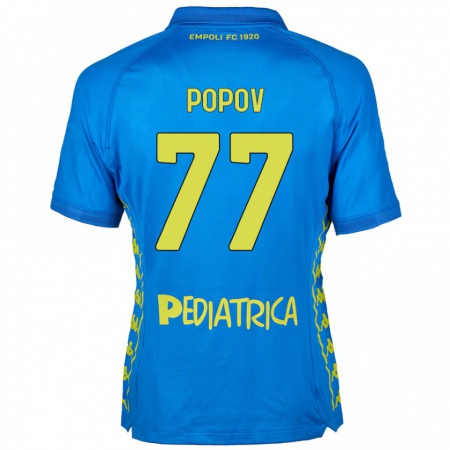 Kandiny Deti Bogdan Popov #77 Modrá Dresy Hazai Csapatmez 2024/25 Triĭká