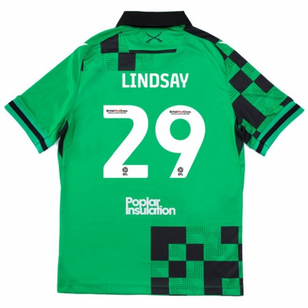 Kandiny Deti Jamie Lindsay #29 Zelená Čierna Dresy Idegenbeli Csapatmez 2024/25 Triĭká