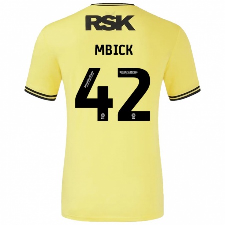 Kandiny Deti Micah Mbick #42 Žltá Čierna Dresy Idegenbeli Csapatmez 2024/25 Triĭká