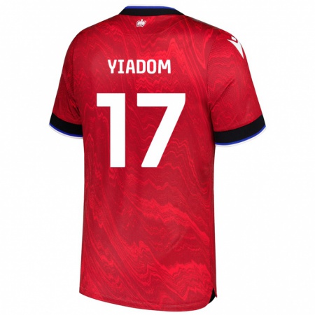 Kandiny Deti Andy Yiadom #17 Červená Čierna Dresy Idegenbeli Csapatmez 2024/25 Triĭká