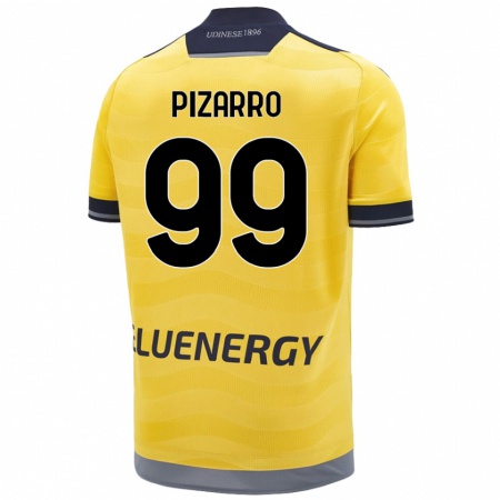 Kandiny Deti Damián Pizarro #99 Zlatý Dresy Idegenbeli Csapatmez 2024/25 Triĭká