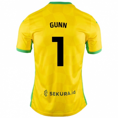 Kandiny Muži Angus Gunn #1 Žltá Zelená Dresy Hazai Csapatmez 2024/25 Triĭká