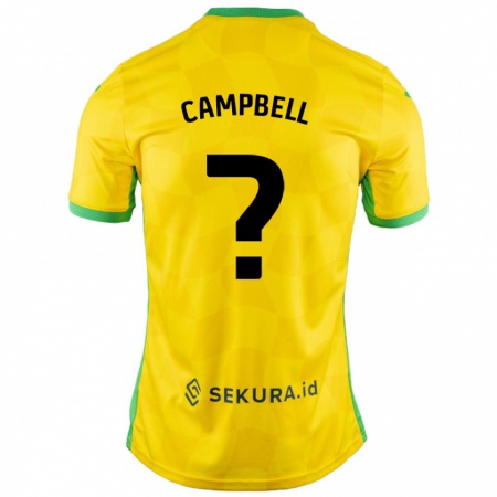 Kandiny Muži Brandon Campbell #0 Žltá Zelená Dresy Hazai Csapatmez 2024/25 Triĭká