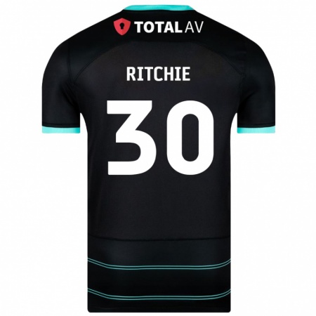 Kandiny Muži Matt Ritchie #30 Čierna Dresy Idegenbeli Csapatmez 2024/25 Triĭká