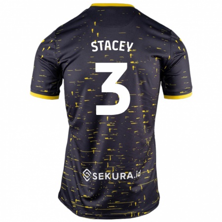 Kandiny Muži Jack Stacey #3 Čierna Žltá Dresy Idegenbeli Csapatmez 2024/25 Triĭká