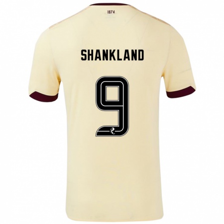 Kandiny Muži Lawrence Shankland #9 Burgundský Krém Dresy Idegenbeli Csapatmez 2024/25 Triĭká