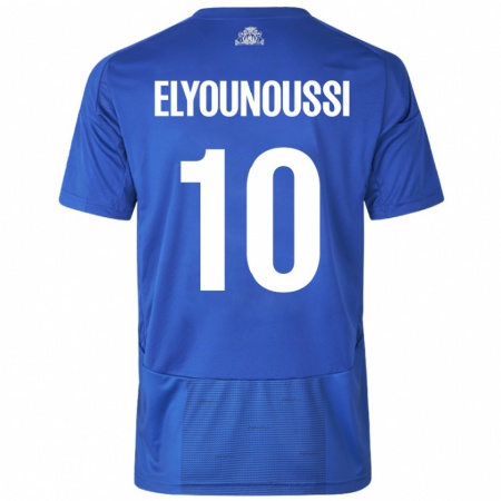 Kandiny Muži Mohamed Elyounoussi #10 Biela Modrá Dresy Idegenbeli Csapatmez 2024/25 Triĭká