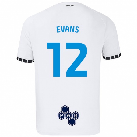 Kandiny Ženy Ched Evans #12 Biela Dresy Hazai Csapatmez 2024/25 Triĭká