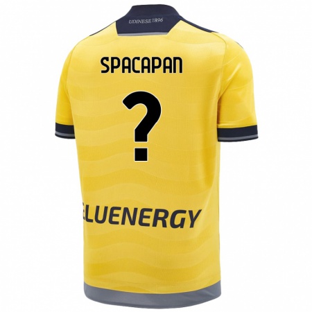 Kandiny Ženy Luka Spacapan #0 Zlatý Dresy Idegenbeli Csapatmez 2024/25 Triĭká