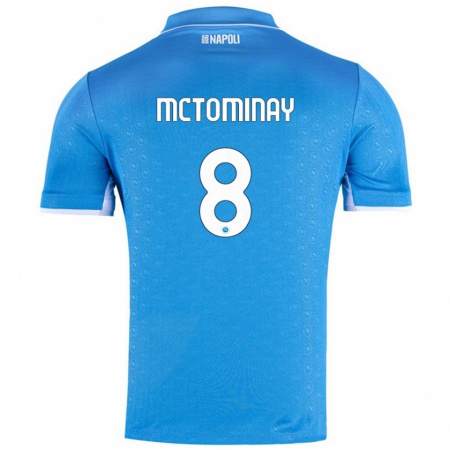 Kandiny Deti Scott Mctominay #8 Nebesky Modrá Dresy Hazai Csapatmez 2024/25 Triĭká